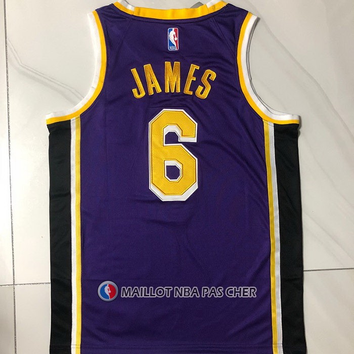 Maillot Los Angeles Lakers LeBron James NO 6 Statement 2020-21 Volet